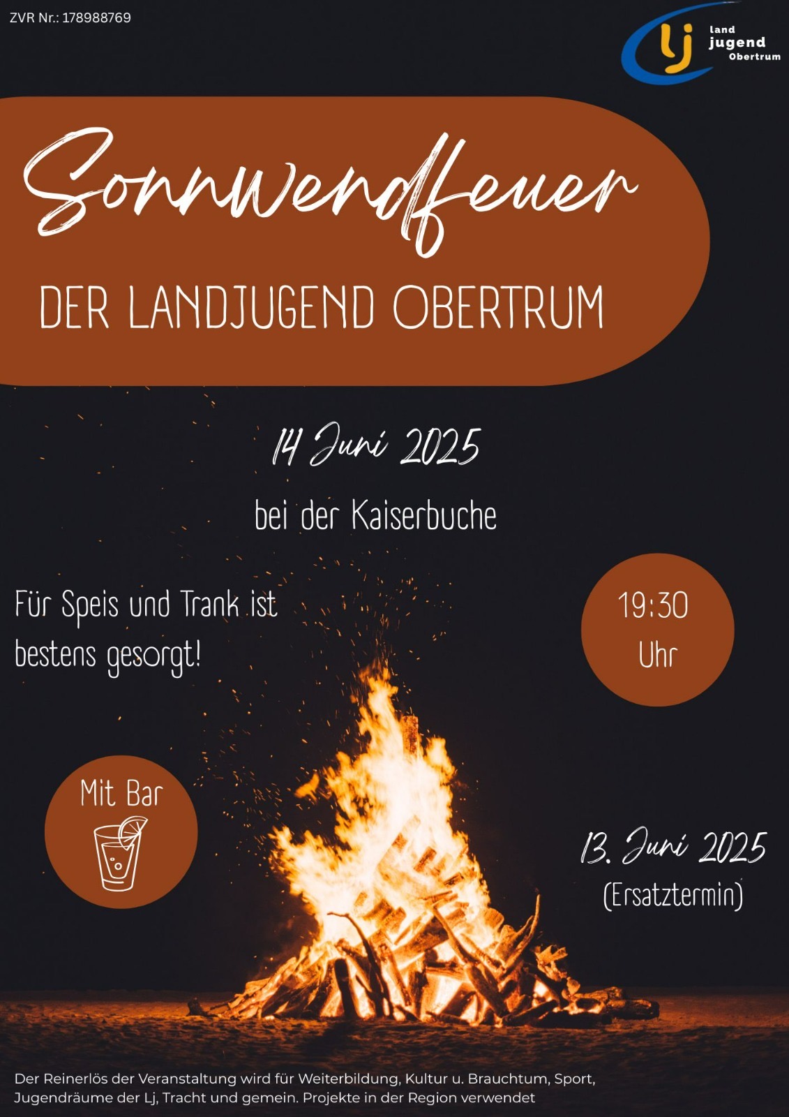 Sonnwendfeuer der Landjugend Obertrum