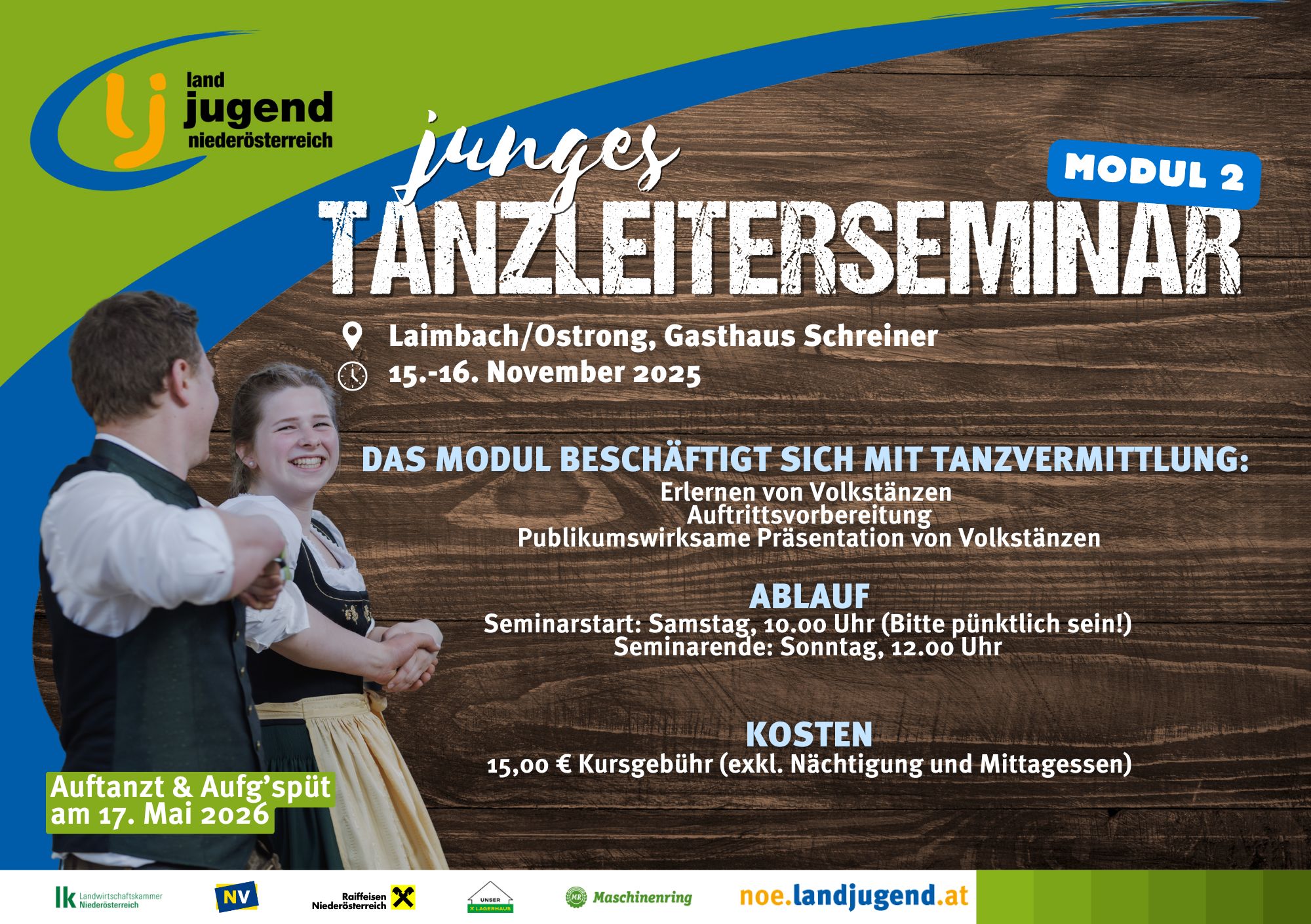 Junges Tanzleiterseminar - Modul Bühnenpräsenz