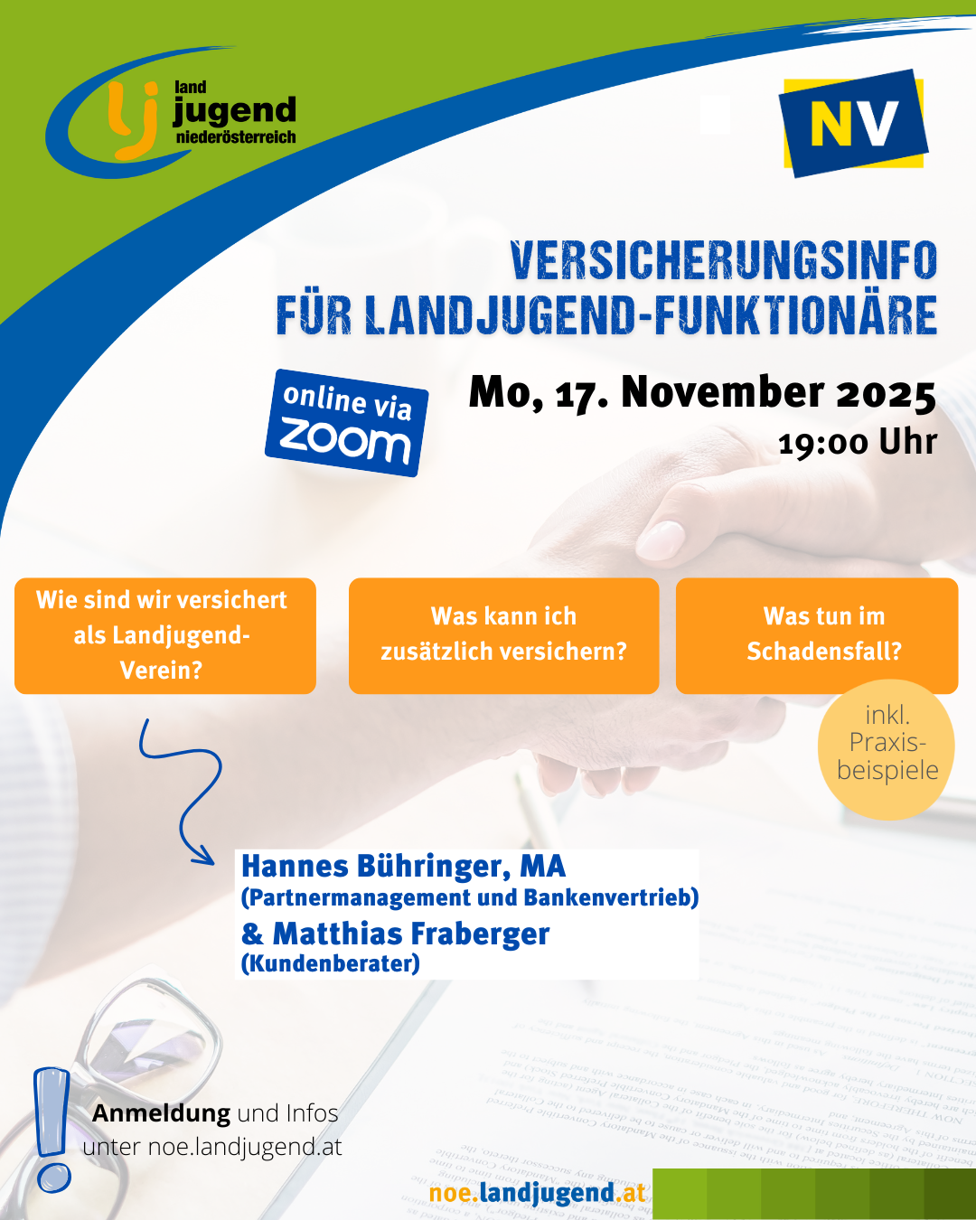 Versicherungsinfo für Landjugend-Funktionäre