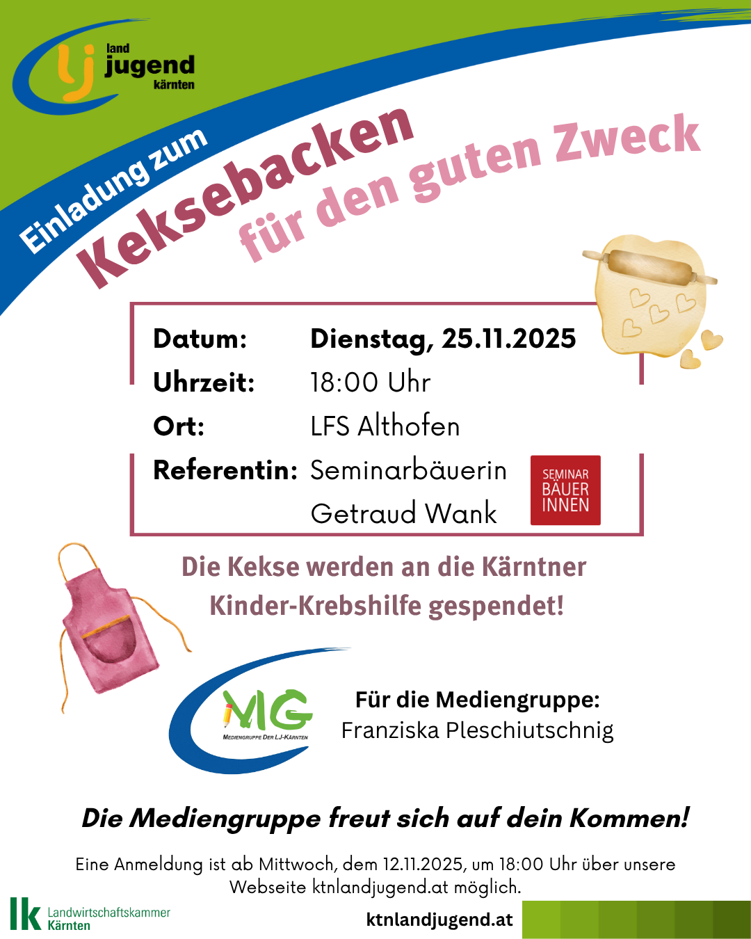 Mediengruppe: Keksebacken für den guten Zweck