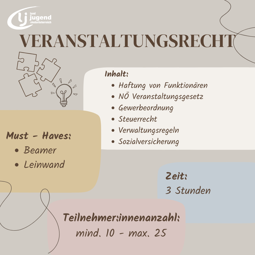 Veranstaltungsrecht im Bezirk Kirchberg/Pielach