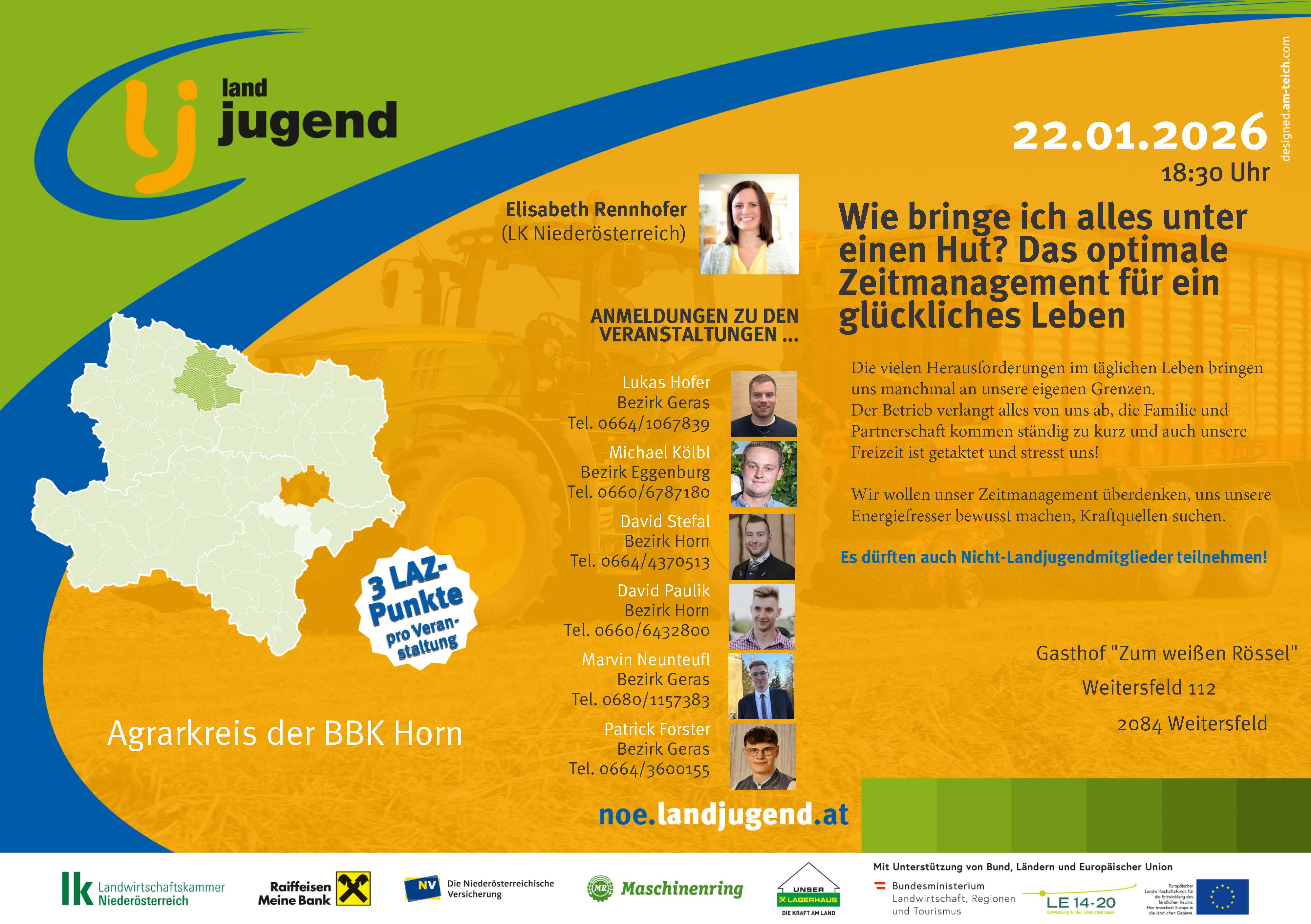 Agrarkreis der BBK Horn - "Wie bringe ich alles unter den Hut?"