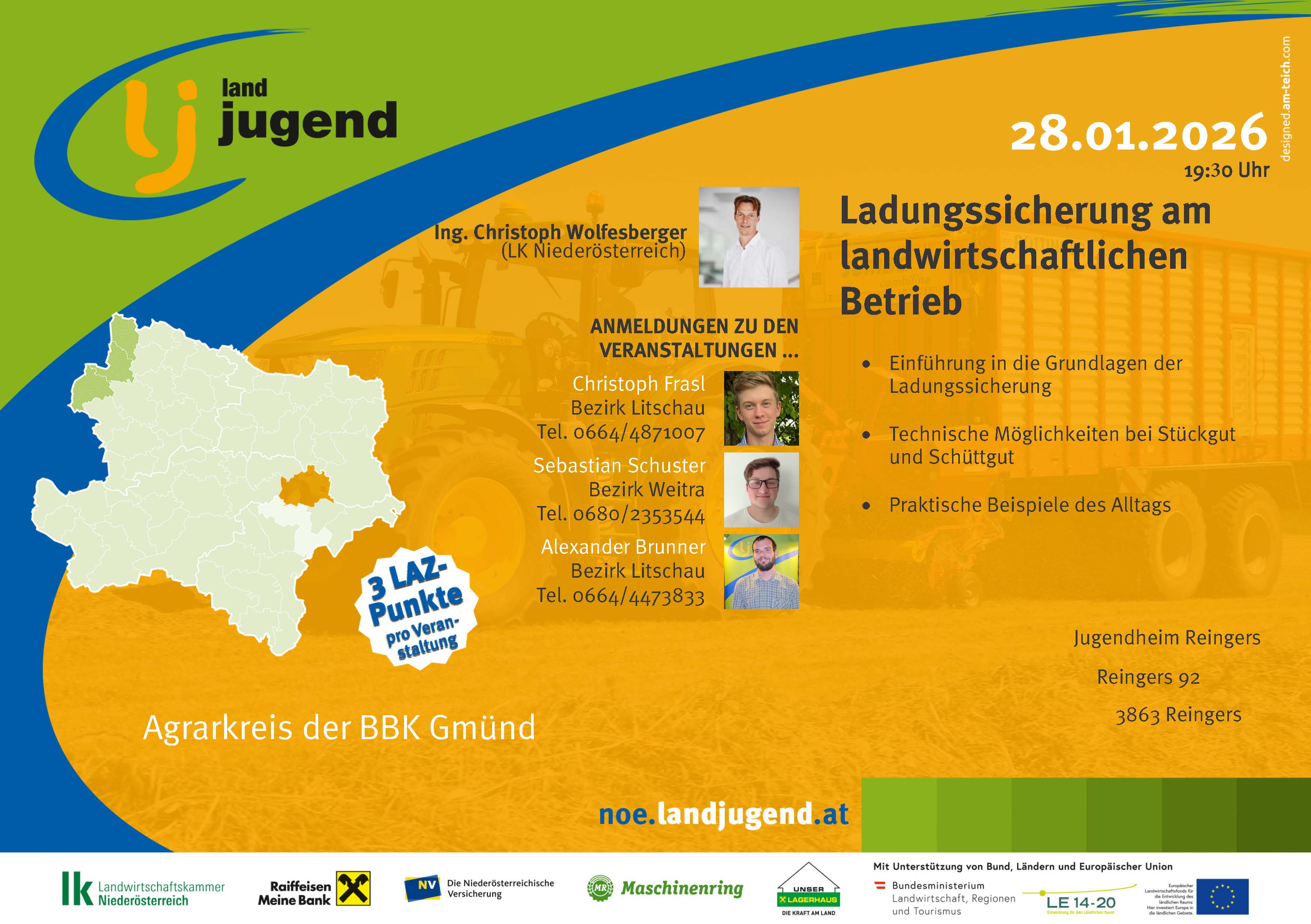 Agrarkreis der BBK Gmünd - "Ladungssicherung am landwirtschaftlichen Betrieb"