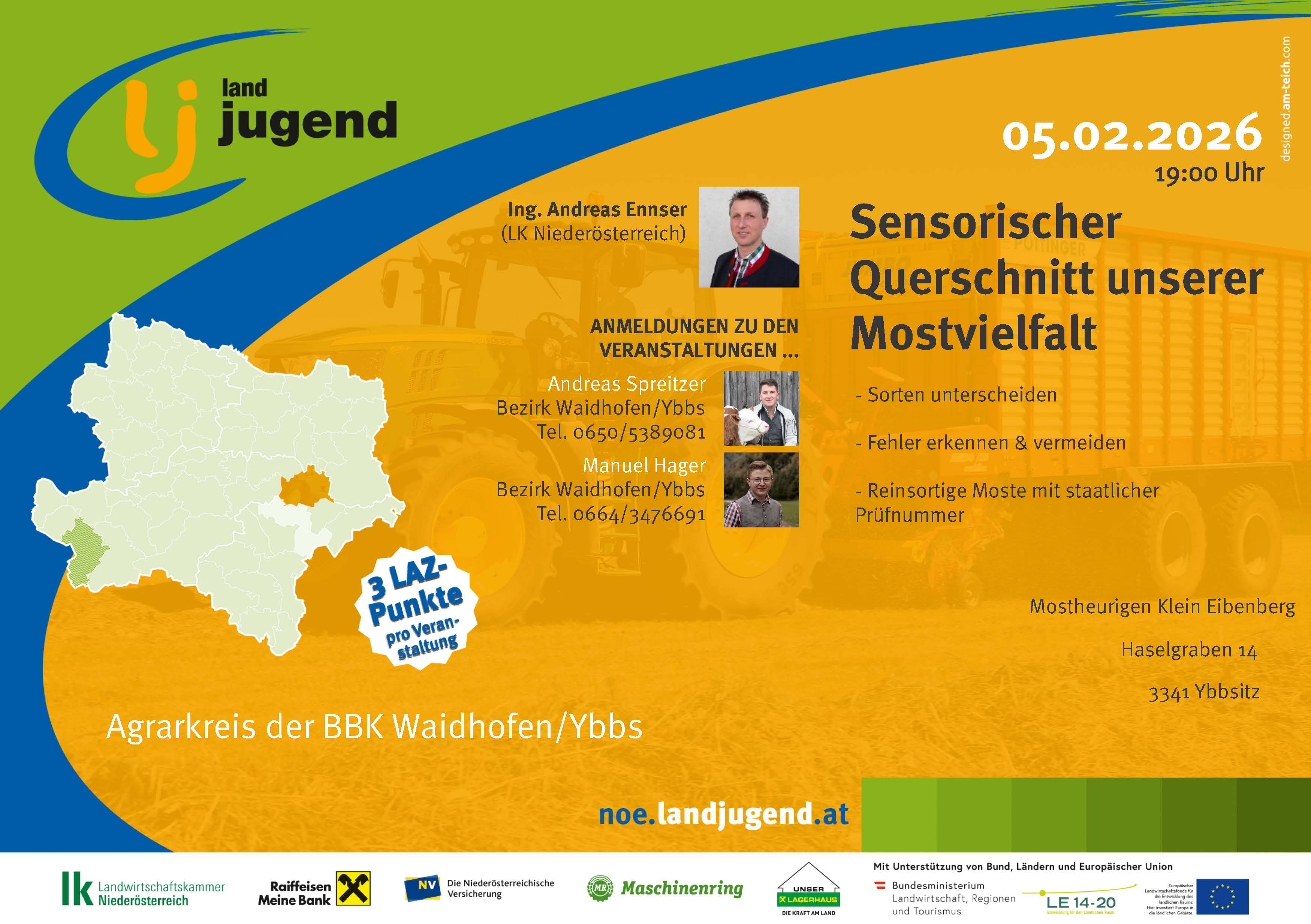 Agrarkreis der BBK Waidhofen/Ybbs - "Sensorischer Querschnitt unserer Mostvielfalt"