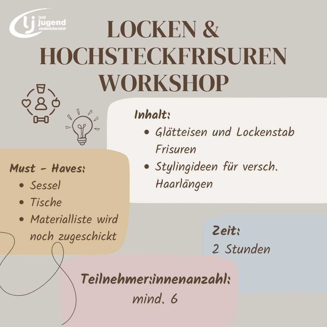 Locken und Hochsteckfrisuren Workshop im Bezirk Pöggstall