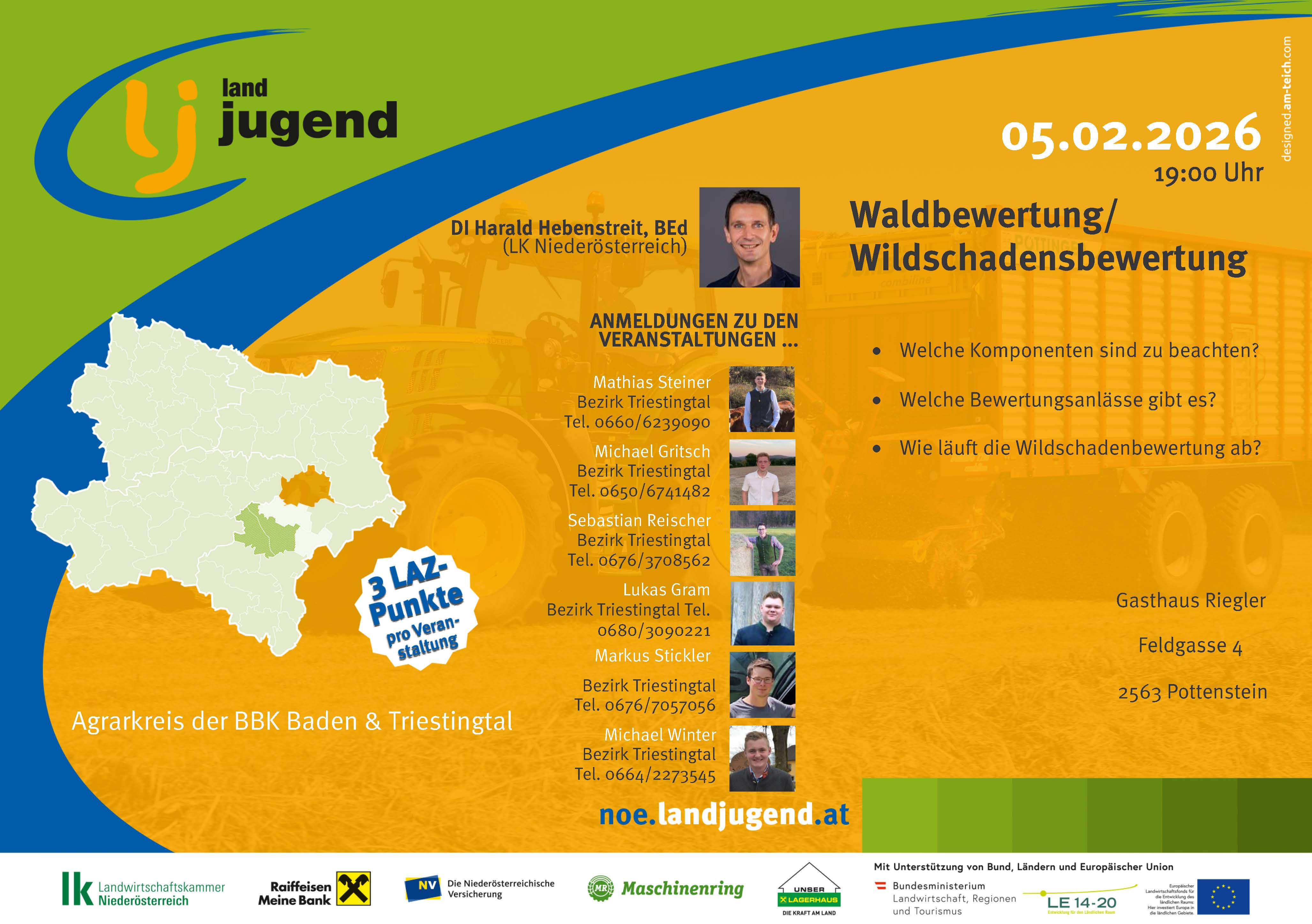 Agrarkreis der BBK Baden und Triestingtal - "Waldbewertung/Wildschadensbewertung"