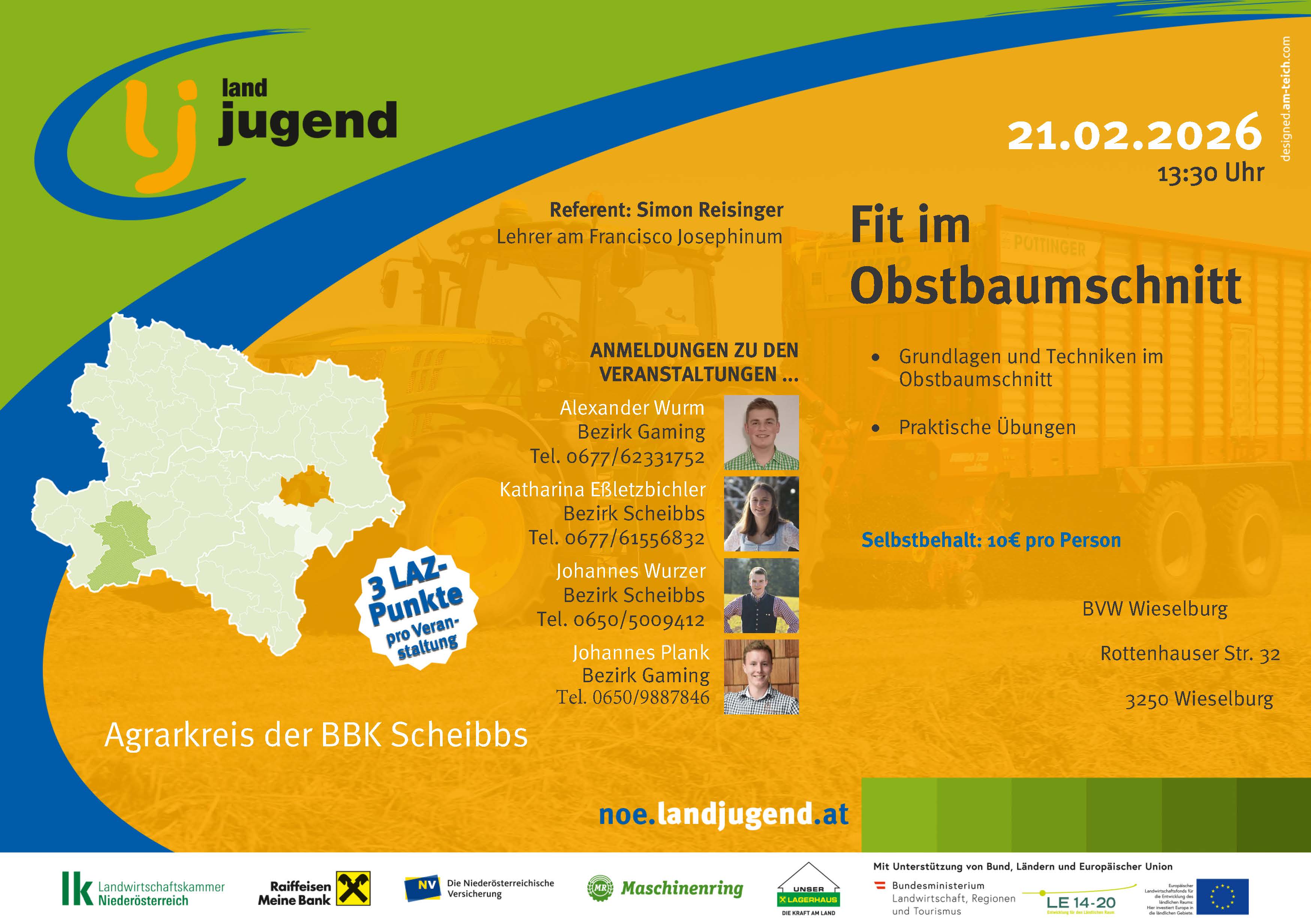 Agrarkreis der BBK Scheibbs - "Fit für den Obstbaumschnittkurs"