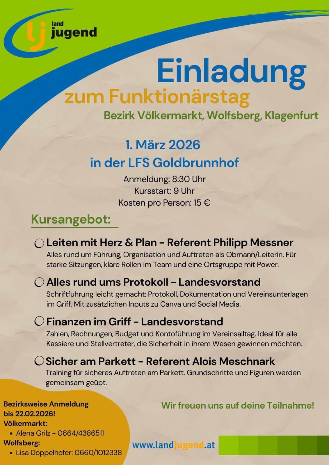 Völkermarkt: Funktionärstag Wolfsberg, Völkermarkt und Klagenfurt