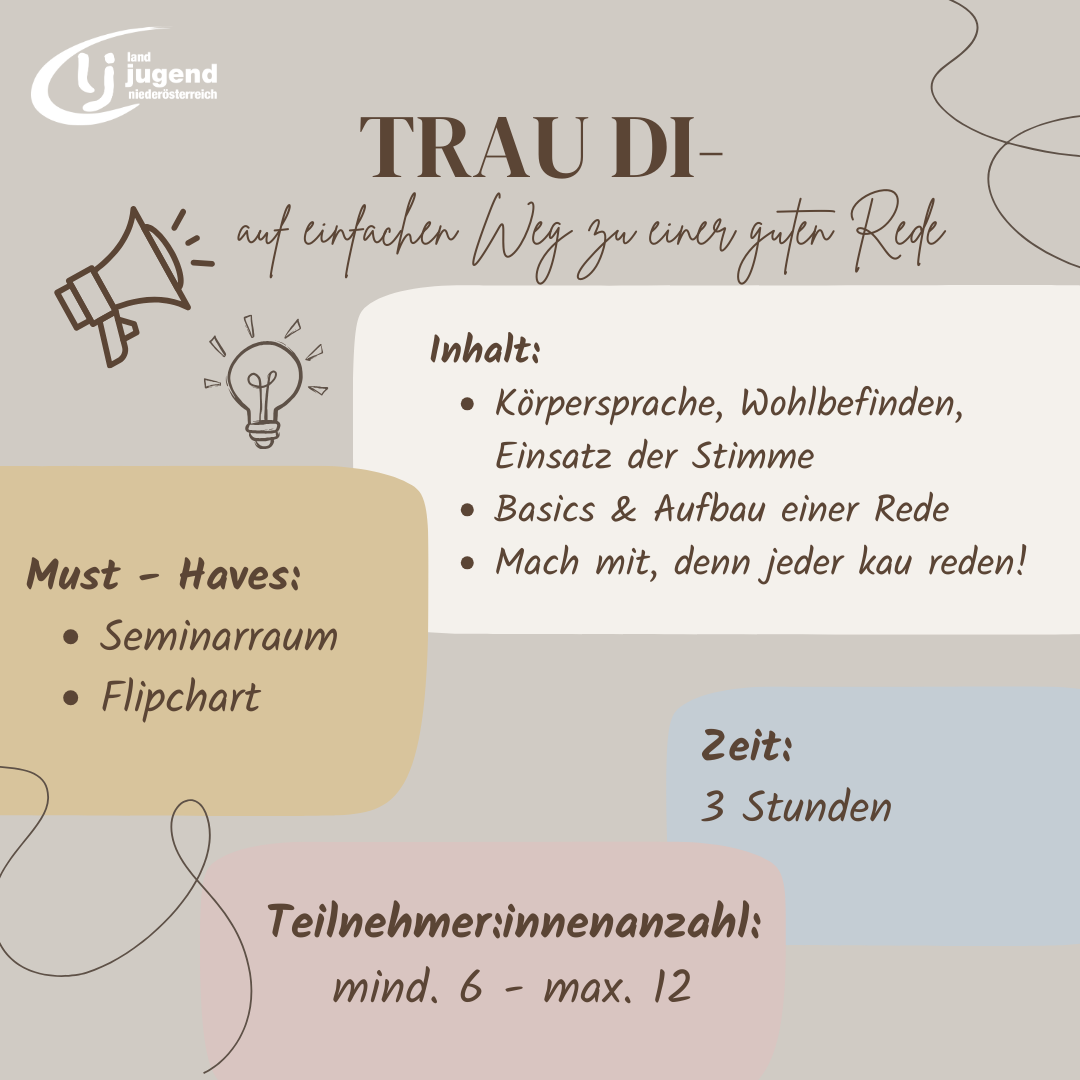 Trau di - auf einfachem Weg zu einer guten Rede im Bezirk Pulkau