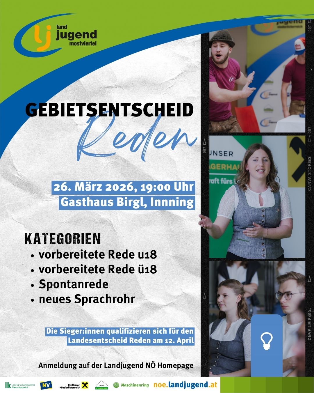 Gebietsentscheid Reden im Mostviertel