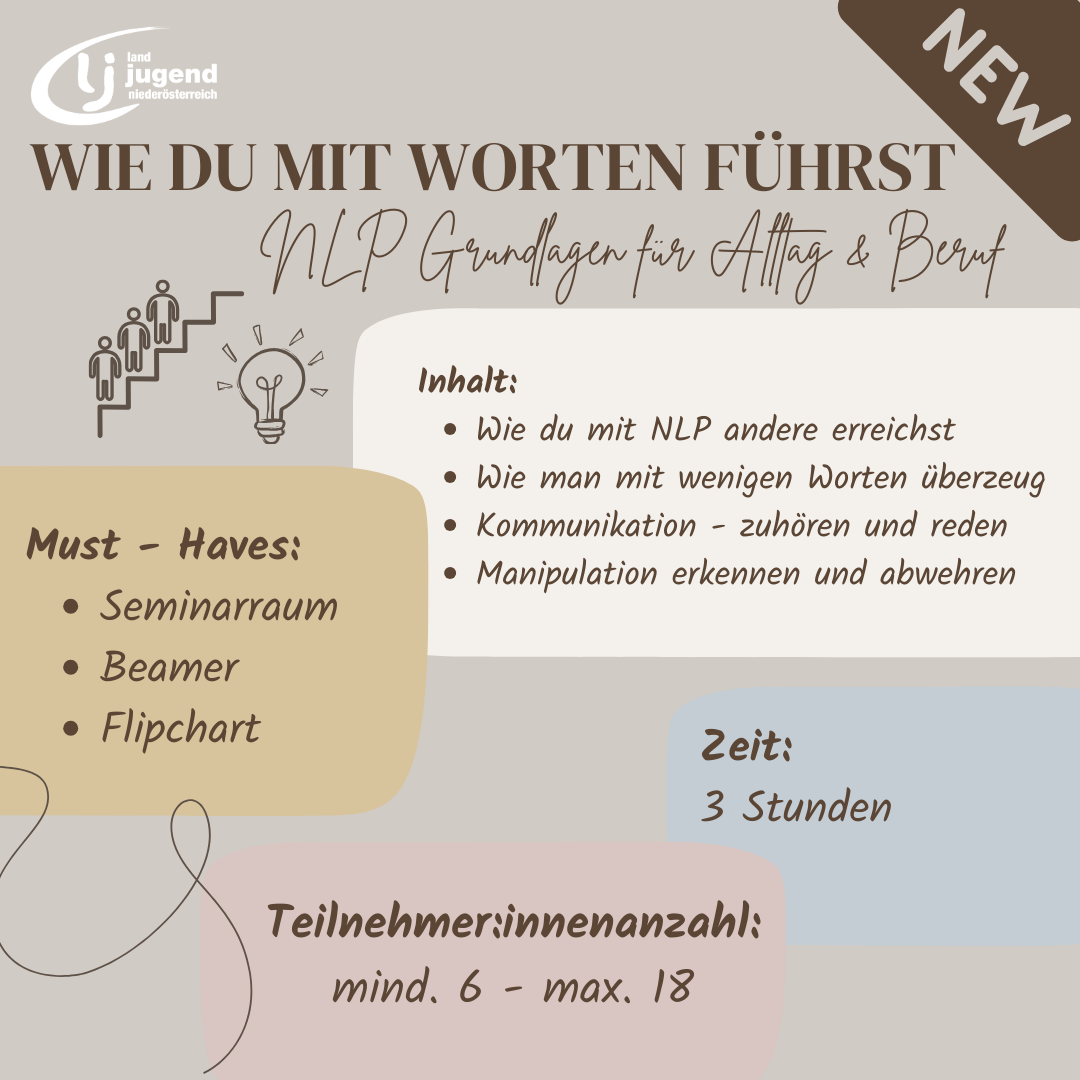 Wie du mit Worten führst - NLP Grundlagen für Alltag & Beruf im Bezirk Haag