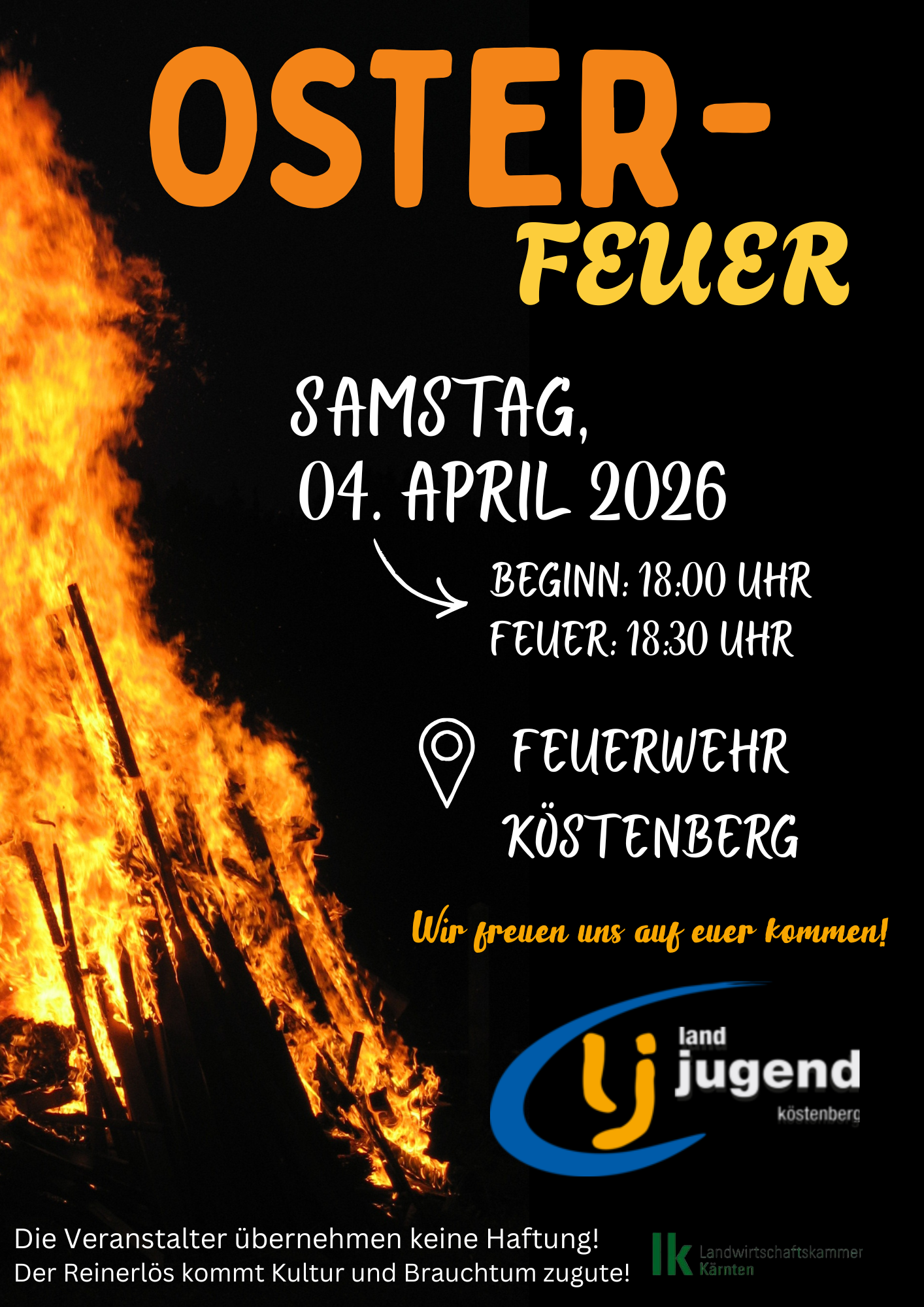 Köstenberg: Osterfeuer