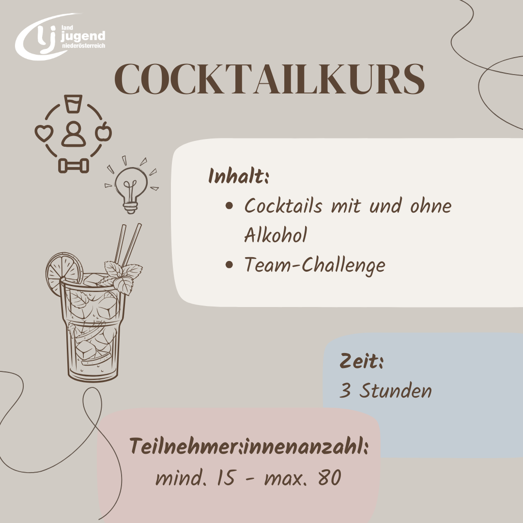 Cocktailkurs im Bezirk St. Peter/Au