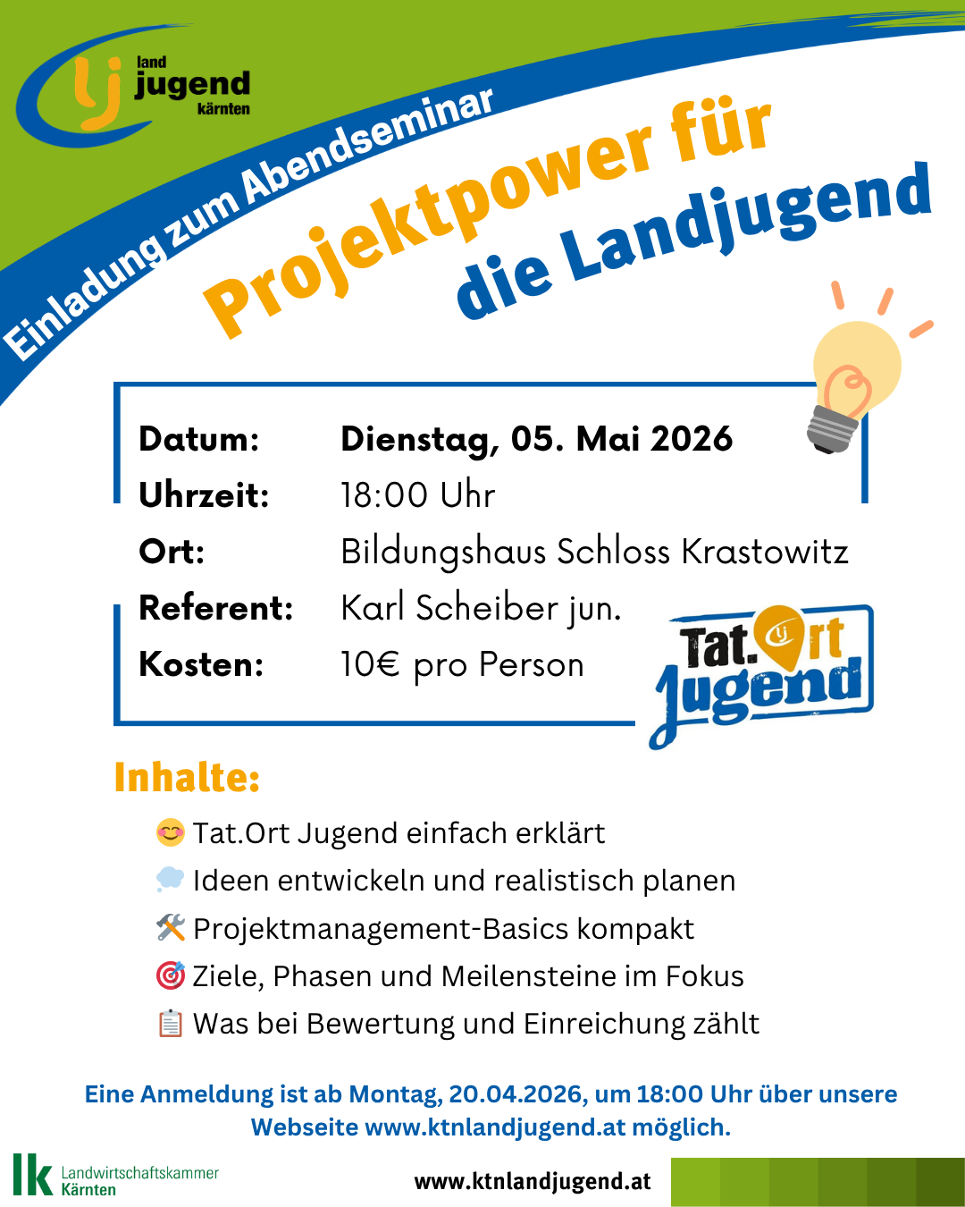 Projektpower für die Landjugend