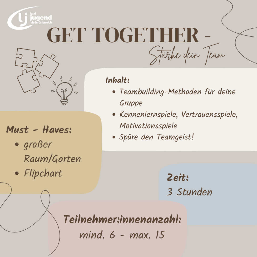 Get together - Stärke dein Team im BezirkScheibbs