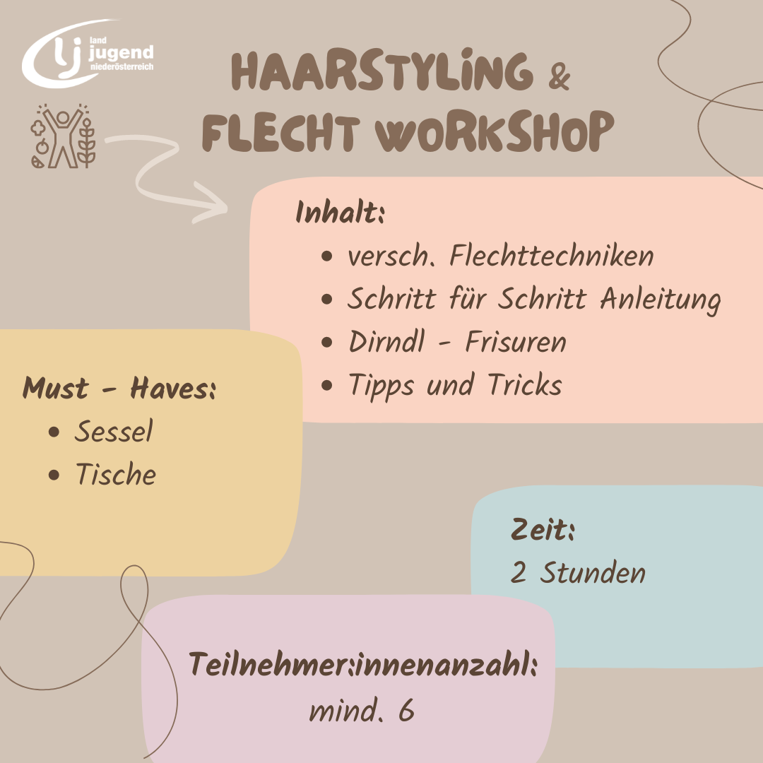 ABGESAGT - Haarstyling und Flecht Workshop im Bezirk Laa/Thaya