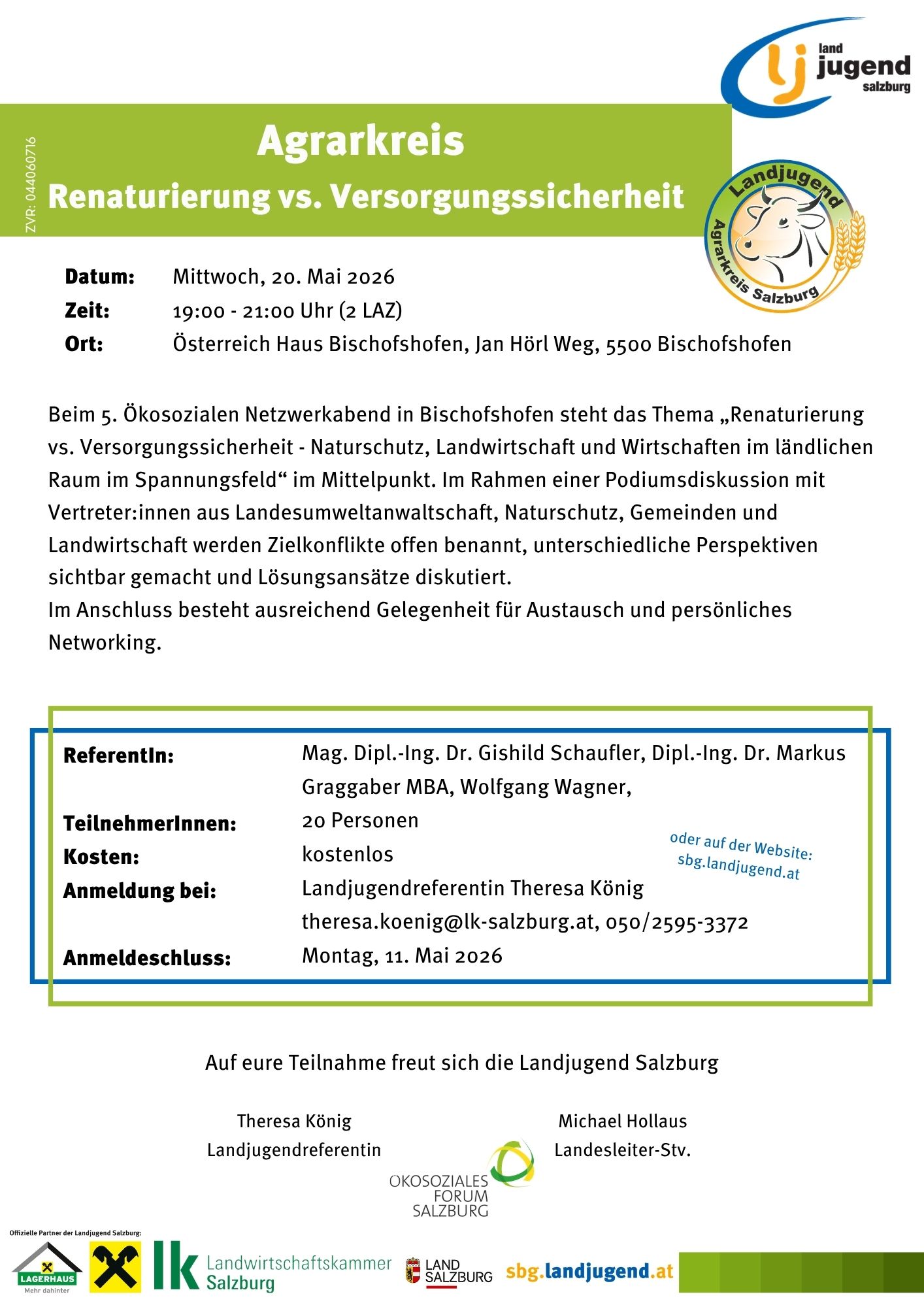 Agrarkreis: Renaturierung vs. Versorgungssicherheit (SBG)