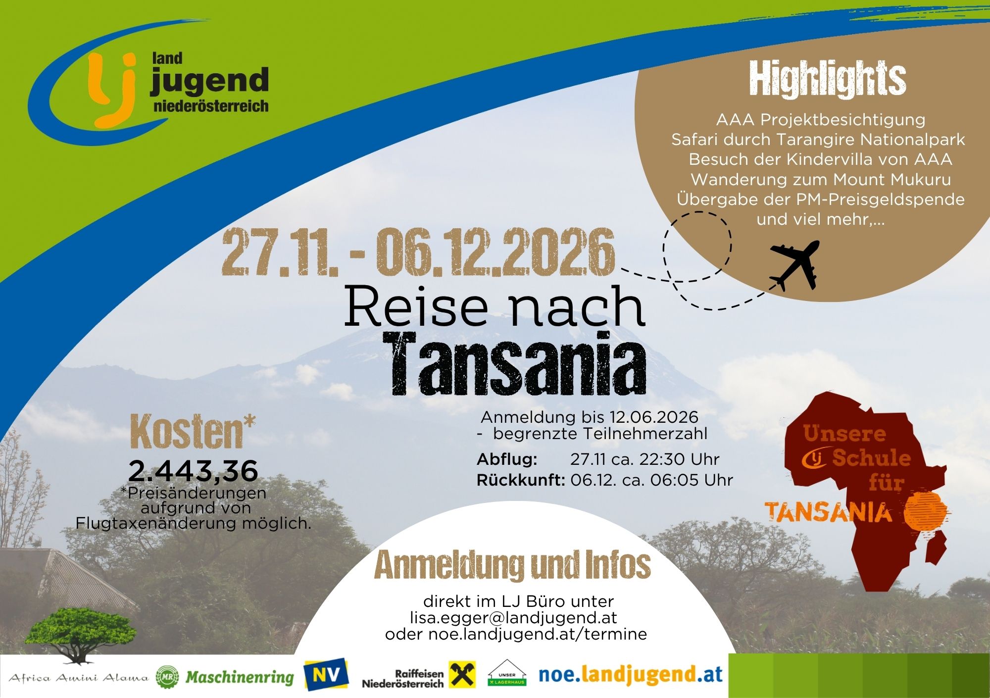 Reise nach Tansania 2026