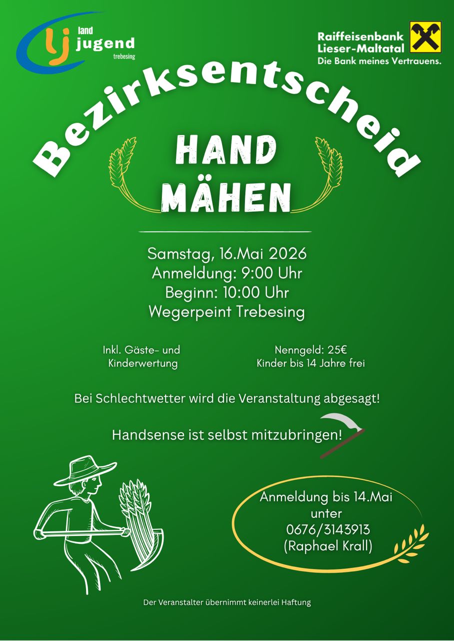 Spittal: Bezirksentscheid Handmähen