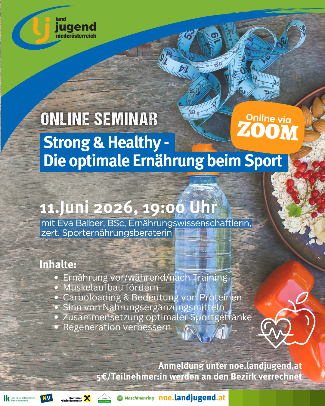 Online-Seminar "Strong and Healthy - Optimale Ernährung beim Sport"