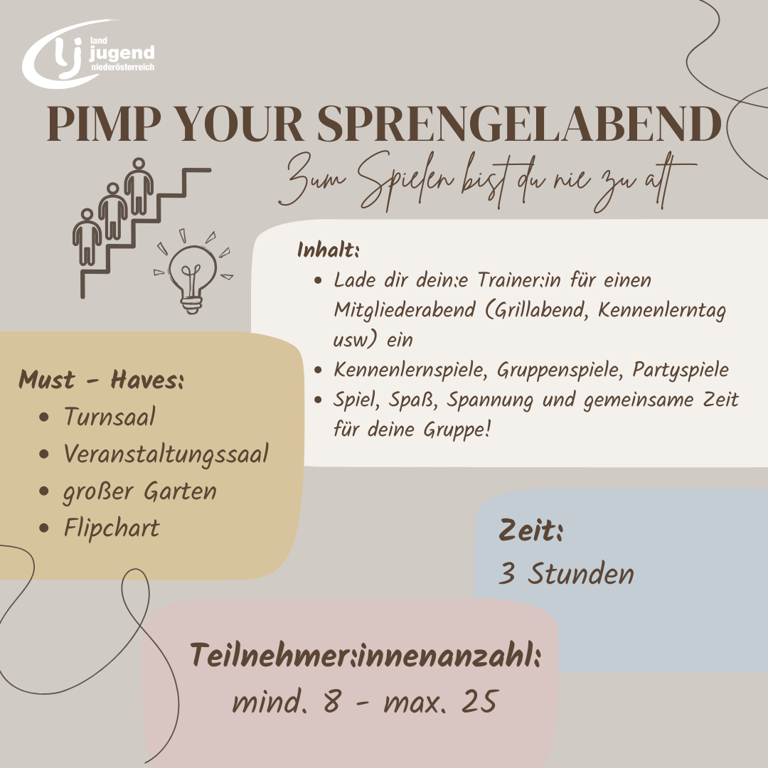 Pimp your Sprengelabend - Zum Spielen bist du nie zu alt im Bezirk Triestingtal