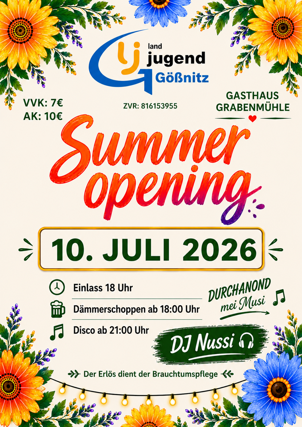 "Summer Opening" Fest der LJ Gößnitz