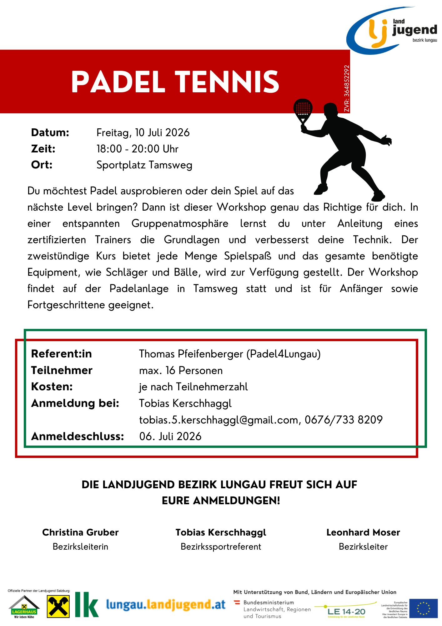 Padel Tennis Workshop (Lungau)