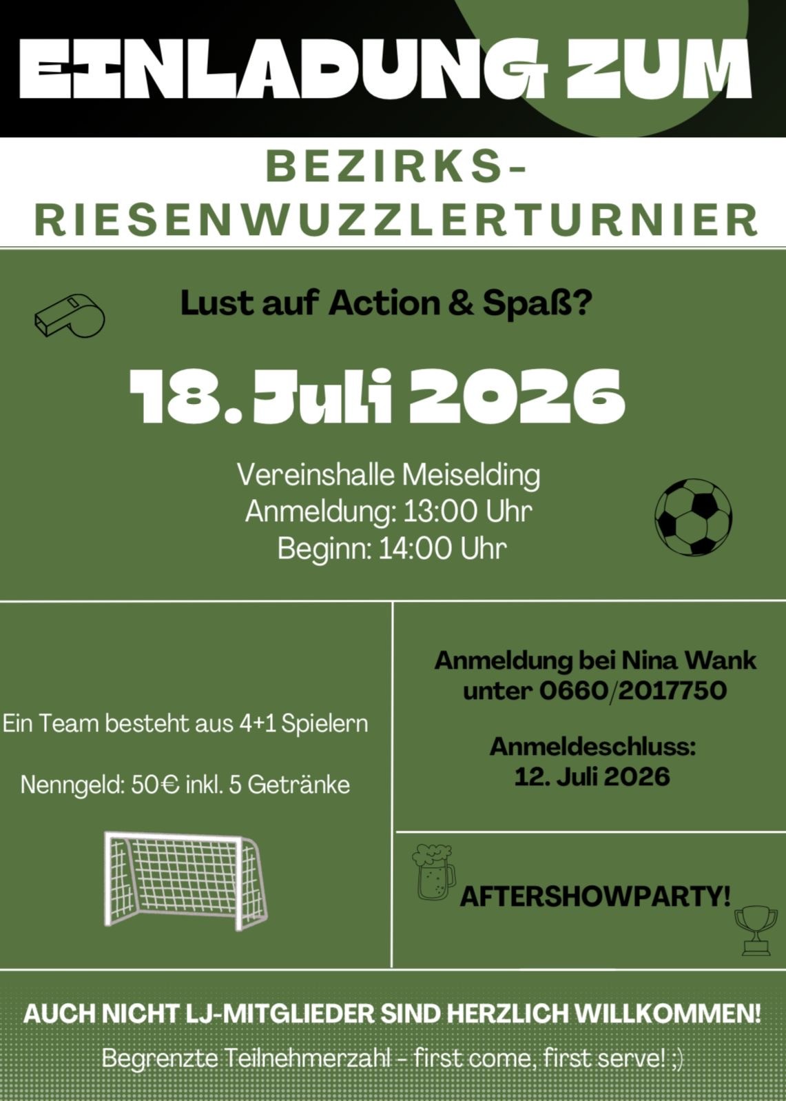 Meiselding: Bezirks-Riesenwuzzlerturnier