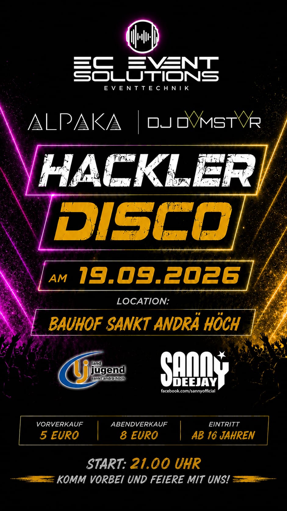 "Hacklerdisco" Fest der LJ St. Andrä-Höch