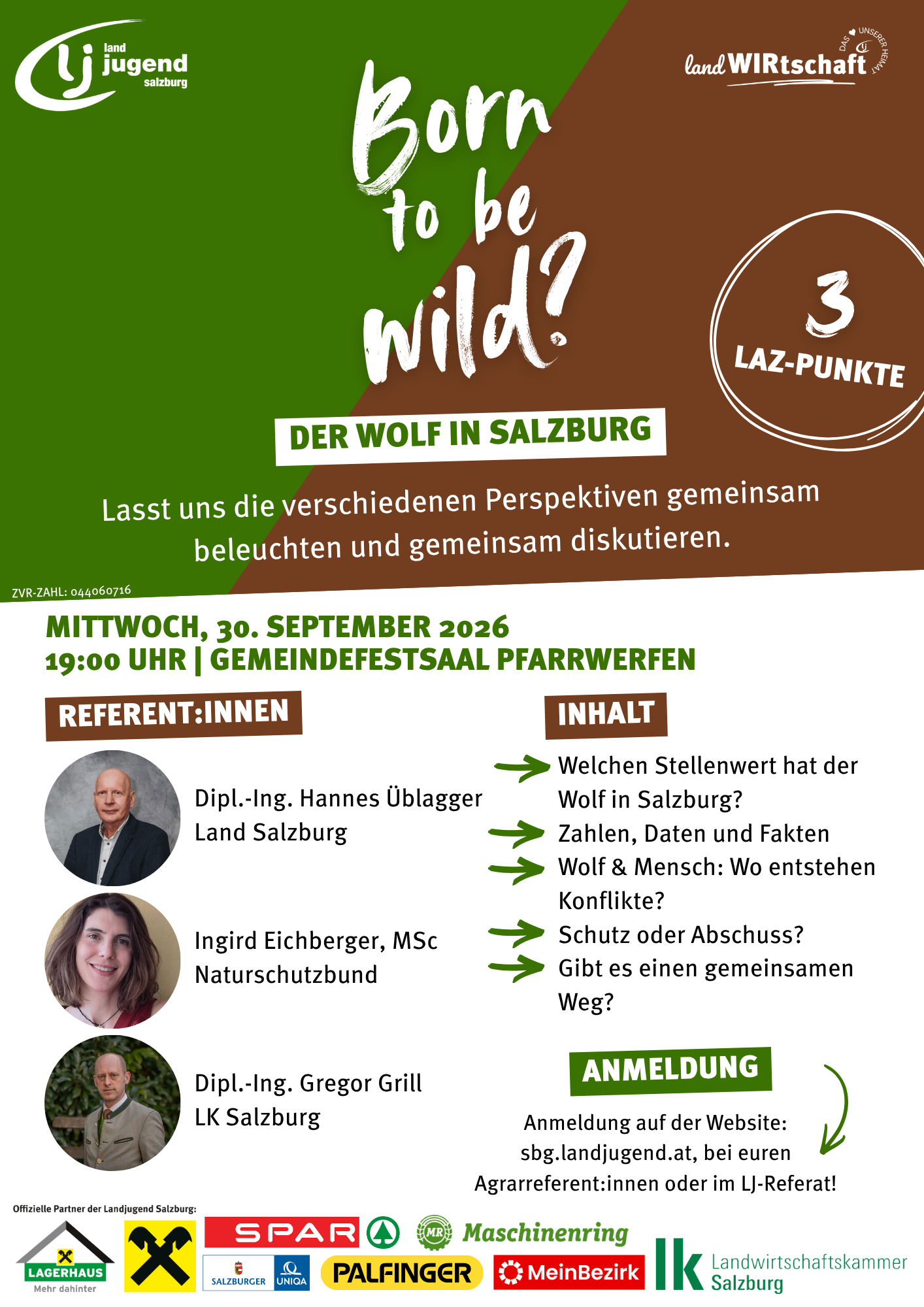 Symposium: Born to be wild? Der Wolf in Salzburg (SBG)