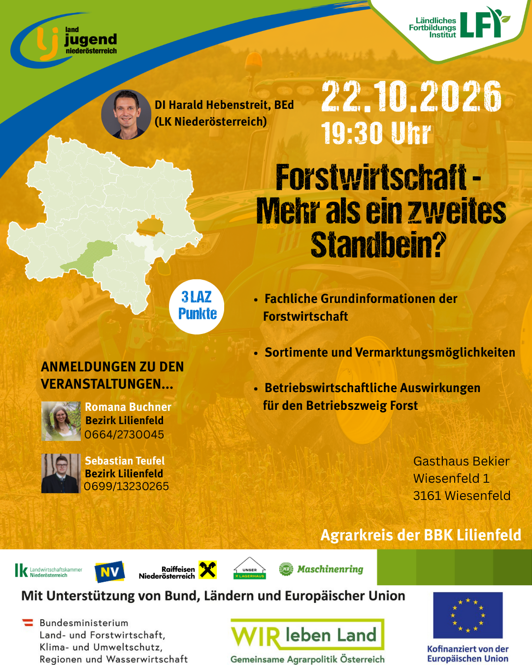 Agrarkreis der BBK Lilienfeld - "Forstwirtschaft - Mehr als ein zweites Standbein?"