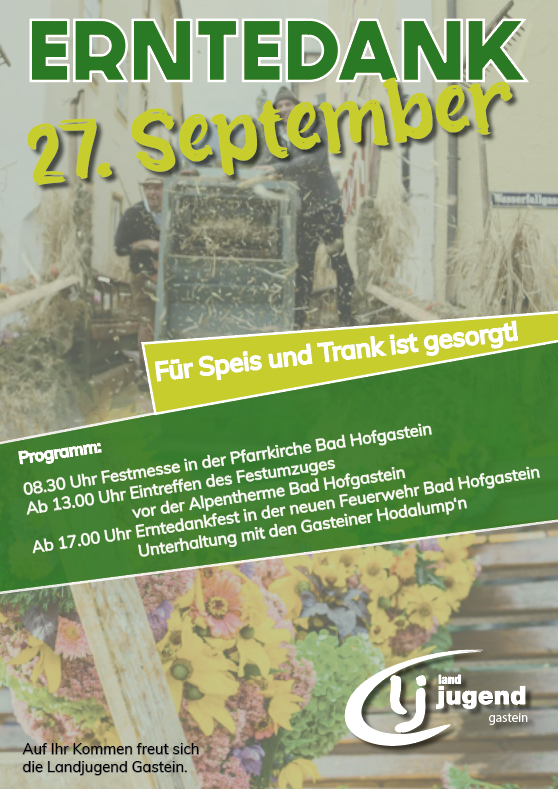 Großer Erntedankumzug der Landjugend Gastein