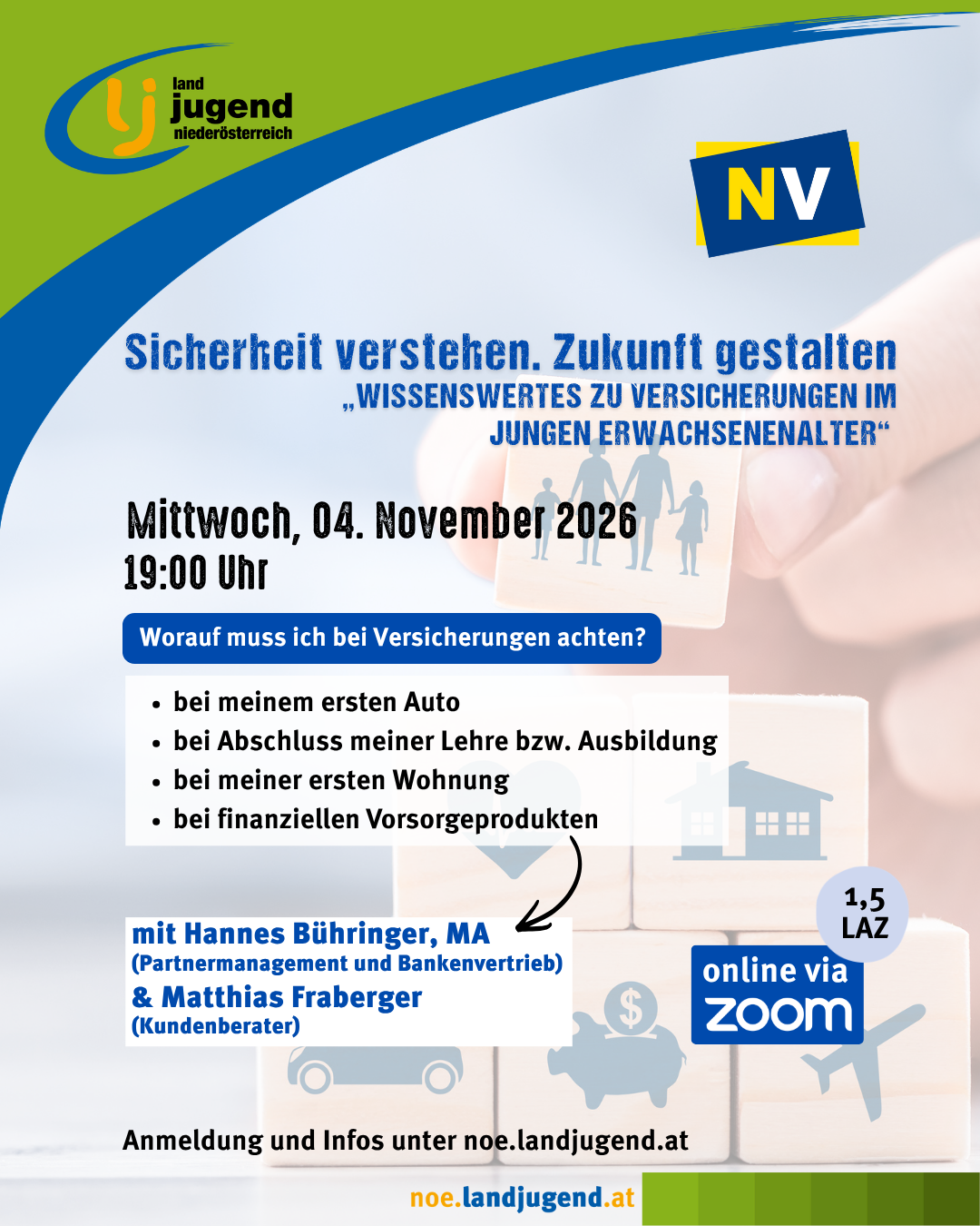 Versicherungsinfos mit der Niederösterreichischen Versicherung: Sicherheit verstehen. Zukunft gestalten