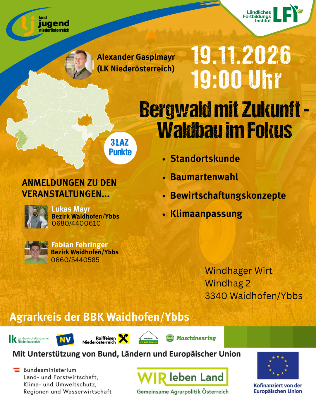 Agrarkreis der BBK Waidhofen/Ybbs- "Bergwald mit Zukunft - Waldbau im Fokus"
