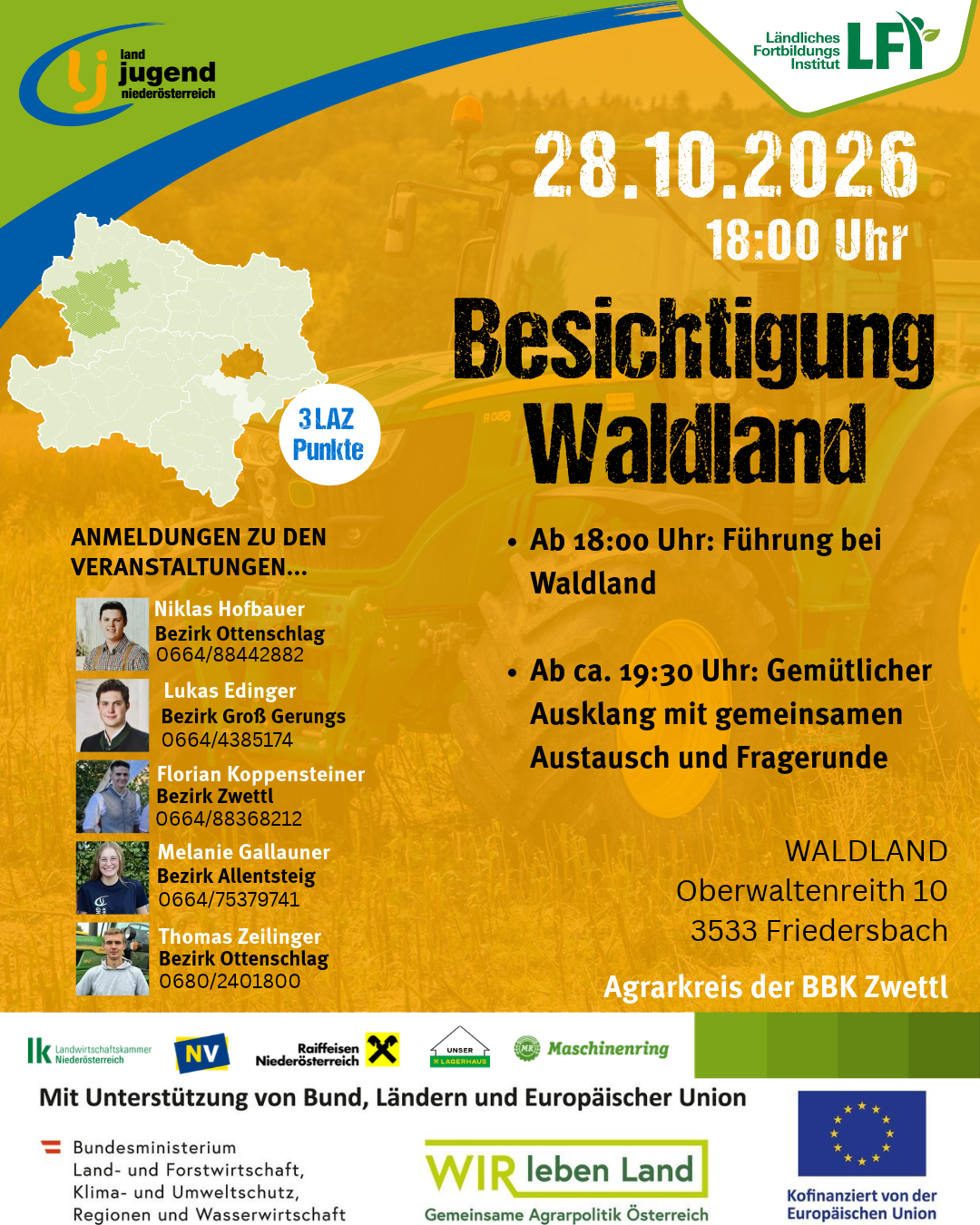 Agrarkreis der BBK Zwettl - "Besichtigung Waldland"