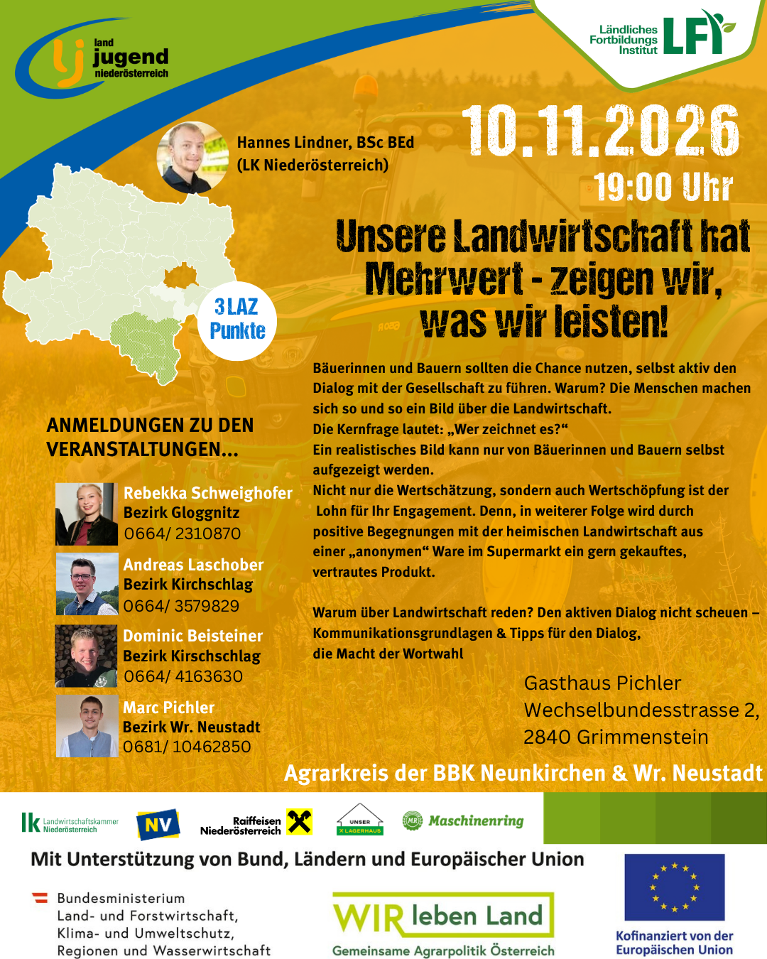 Agrarkreis der BBK Neunkirchen und Wr. Neustadt - "Unsere Landwirtschaft hat Mehrwert"