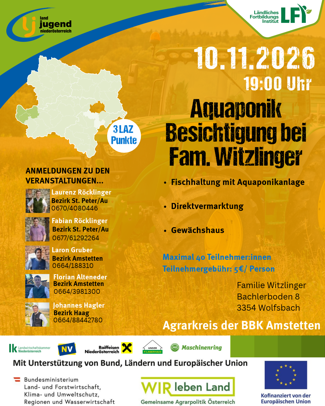 Agrarkreis der BBK Amstetten - "Aquaponik Besichtigung"