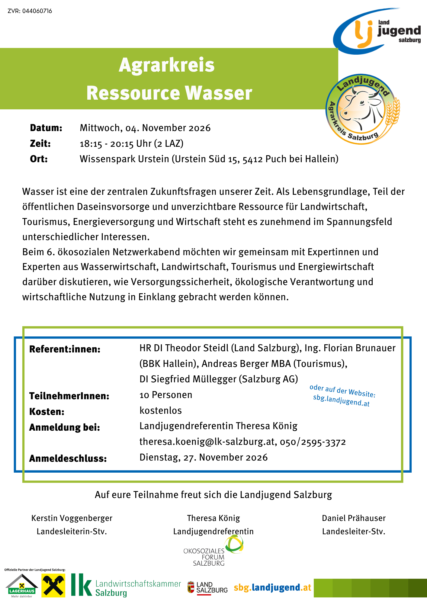 Agrarkreis: Ressource Wasser (SBG)