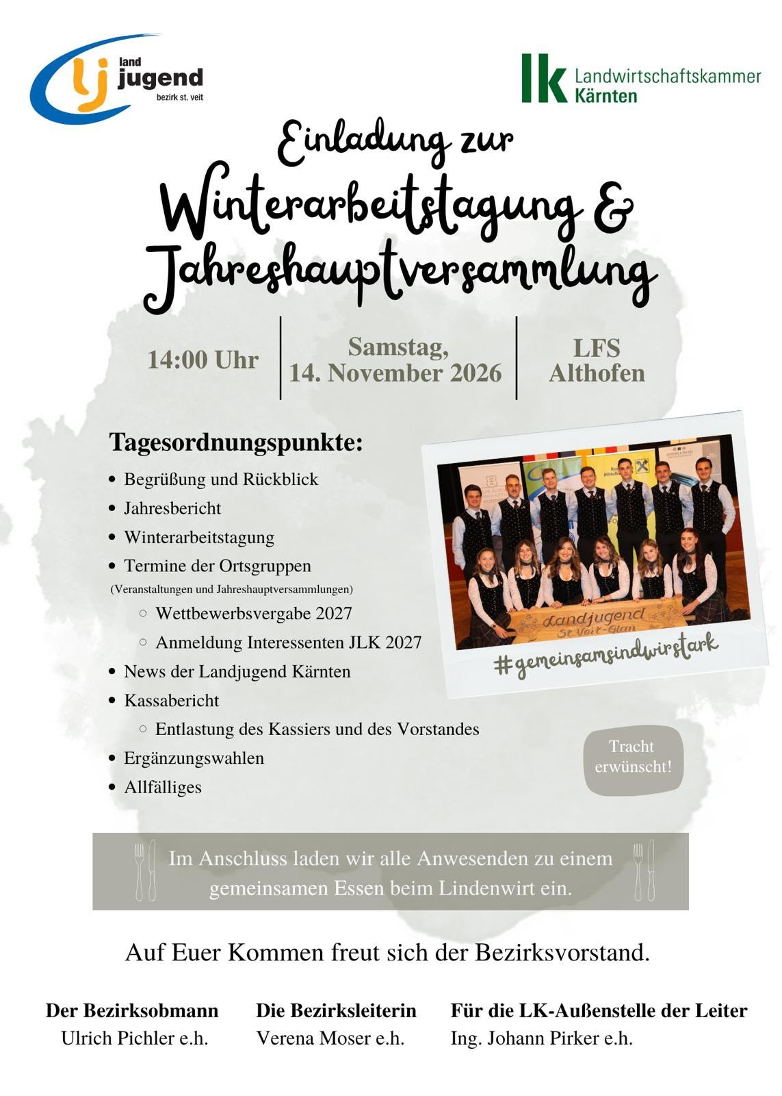 St. Veit: Winterarbeitstagung und Bezirksjahreshauptversammlung